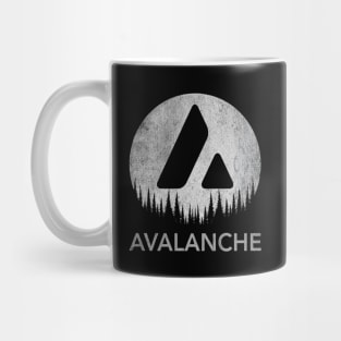 Vintage Avalanche AVAX Coin To The Moon Crypto Token Cryptocurrency Wallet Birthday Gift For Men Women Kids Mug